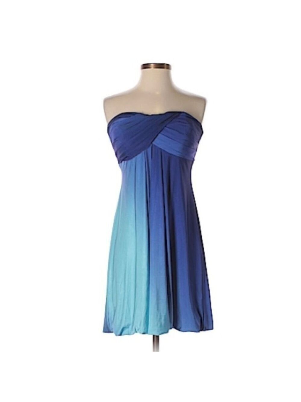 Xscape Blue Y2K Ombré Bubble Cocktail Dress Size 4 - Picture 4 of 12